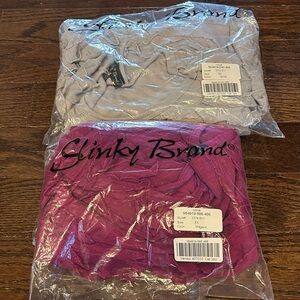 Slinky Brand Magenta Top and Silver Blouse - Set of Two. Size 3X.